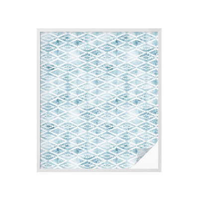 Folie decorativă vitraliu pentru uși și ferestre Romburi albastre