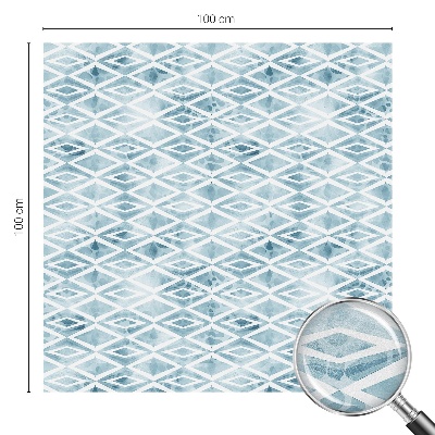 Folie decorativă vitraliu pentru uși și ferestre Romburi albastre