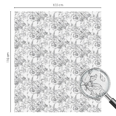 Folie geam intimitate model vitraliu Eleganță florală