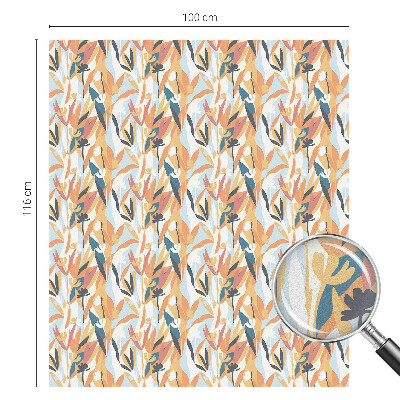 Folie decorativă vitraliu pentru uși și ferestre Energie botanică