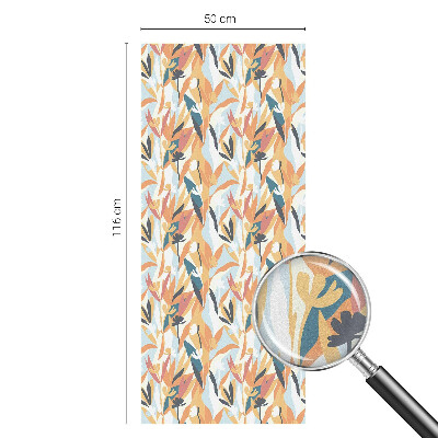 Folie decorativă vitraliu pentru uși și ferestre Energie botanică