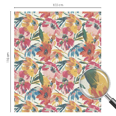 Autocolant vitraliu pentru geam Explozie de flori