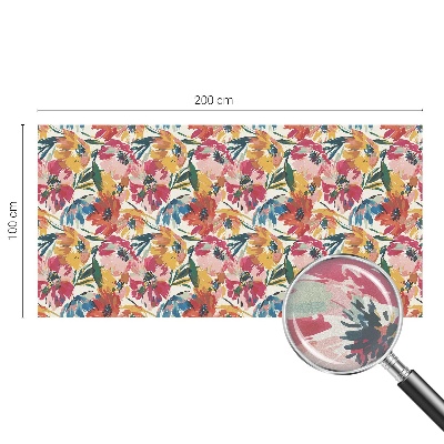 Autocolant vitraliu pentru geam Explozie de flori