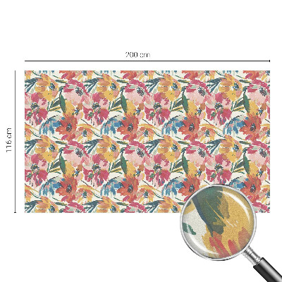 Autocolant vitraliu pentru geam Explozie de flori