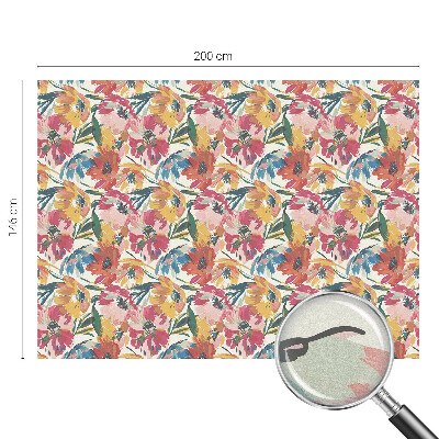 Autocolant vitraliu pentru geam Explozie de flori