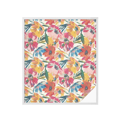 Autocolant vitraliu pentru geam Explozie de flori