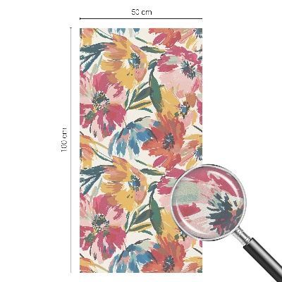 Autocolant vitraliu pentru geam Explozie de flori