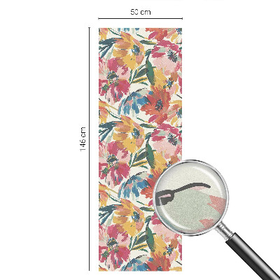 Autocolant vitraliu pentru geam Explozie de flori