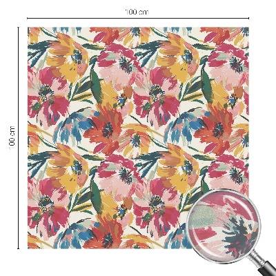 Autocolant vitraliu pentru geam Explozie de flori