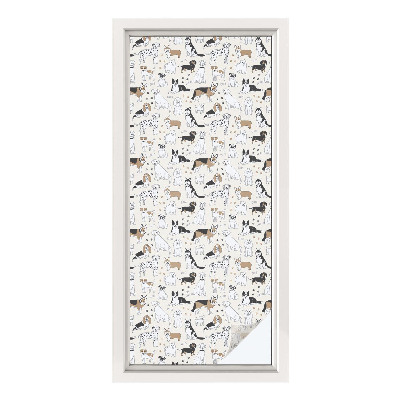 Folie geam intimitate model vitraliu Modele de câini