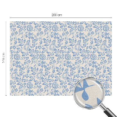 Autocolant vitraliu pentru geam Flori frunze