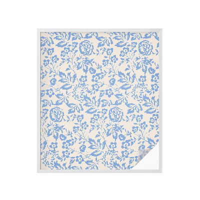 Autocolant vitraliu pentru geam Flori frunze