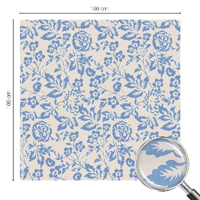 Autocolant vitraliu pentru geam Flori frunze