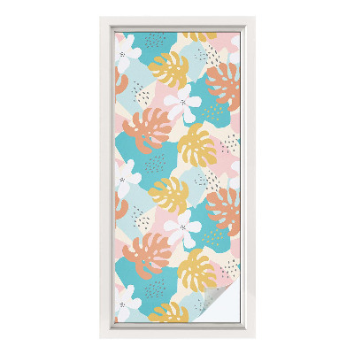 Folie decorativă vitraliu pentru uși și ferestre Natură exotică