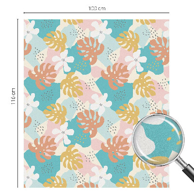 Folie decorativă vitraliu pentru uși și ferestre Natură exotică