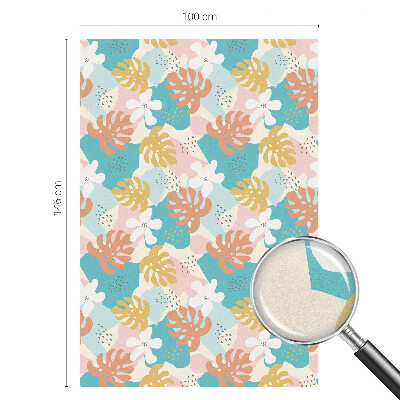 Folie decorativă vitraliu pentru uși și ferestre Natură exotică