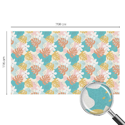 Folie decorativă vitraliu pentru uși și ferestre Natură exotică