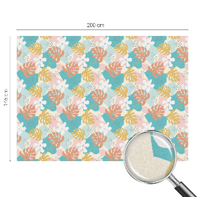 Folie decorativă vitraliu pentru uși și ferestre Natură exotică