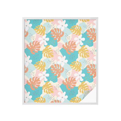 Folie decorativă vitraliu pentru uși și ferestre Natură exotică