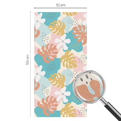 Folie decorativă vitraliu pentru uși și ferestre Natură exotică