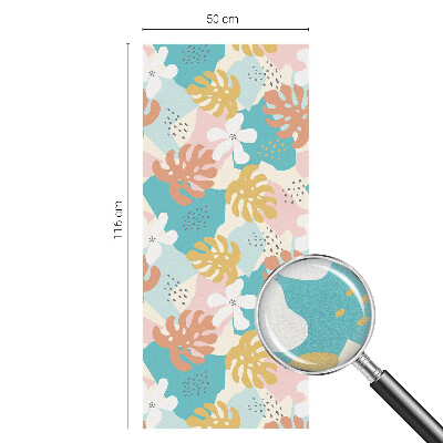 Folie decorativă vitraliu pentru uși și ferestre Natură exotică