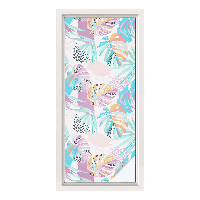 Folie geam intimitate model vitraliu Junglă abstractă