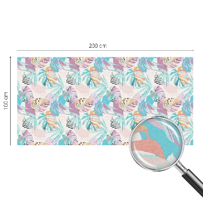 Folie geam intimitate model vitraliu Junglă abstractă