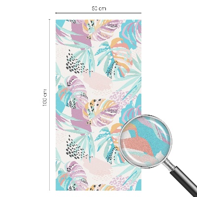 Folie geam intimitate model vitraliu Junglă abstractă