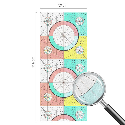 Folie decorativă vitraliu pentru uși și ferestre Cercuri geometrice