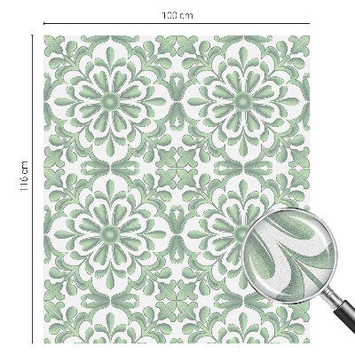 Autocolant vitraliu pentru geam Frunze verzi