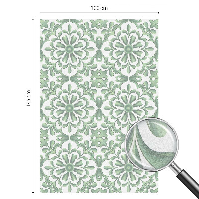 Autocolant vitraliu pentru geam Frunze verzi