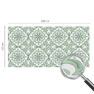 Autocolant vitraliu pentru geam Frunze verzi