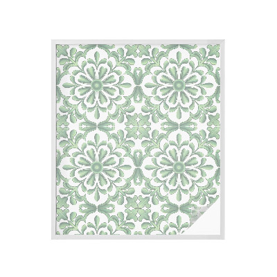 Autocolant vitraliu pentru geam Frunze verzi