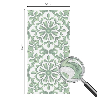 Autocolant vitraliu pentru geam Frunze verzi