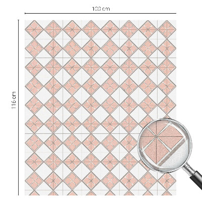 Folie geam intimitate model vitraliu Romburi geometrice