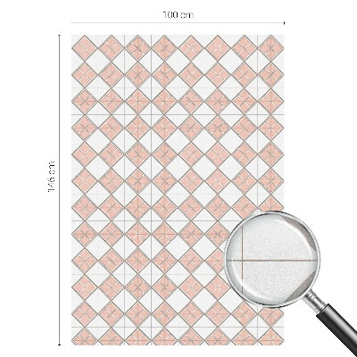 Folie geam intimitate model vitraliu Romburi geometrice