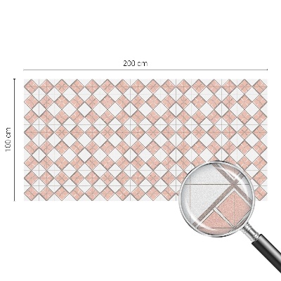 Folie geam intimitate model vitraliu Romburi geometrice