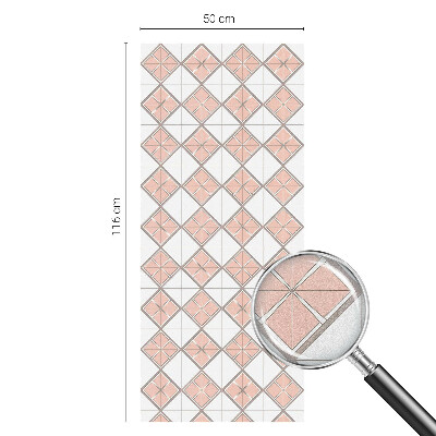 Folie geam intimitate model vitraliu Romburi geometrice