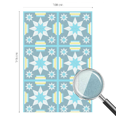 Folie decorativă vitraliu pentru uși și ferestre Model de stea