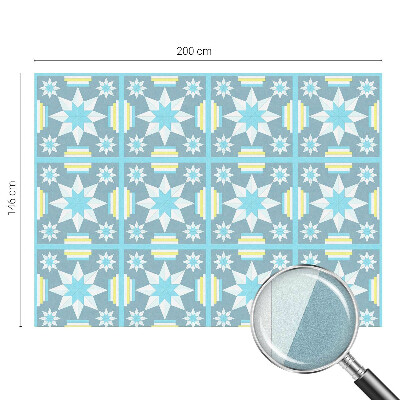 Folie decorativă vitraliu pentru uși și ferestre Model de stea