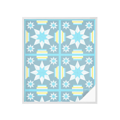 Folie decorativă vitraliu pentru uși și ferestre Model de stea