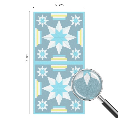 Folie decorativă vitraliu pentru uși și ferestre Model de stea