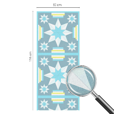 Folie decorativă vitraliu pentru uși și ferestre Model de stea