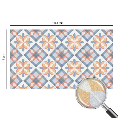 Autocolant vitraliu pentru geam Simetrie colorată