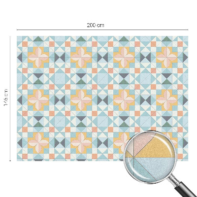 Folie decorativă vitraliu pentru uși și ferestre Geometrie colorată