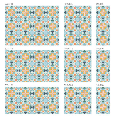 Folie decorativă vitraliu pentru uși și ferestre Geometrie colorată