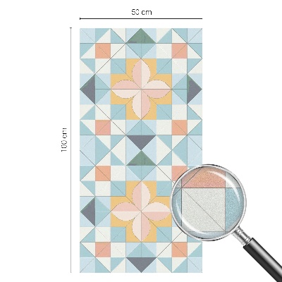 Folie decorativă vitraliu pentru uși și ferestre Geometrie colorată