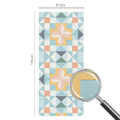 Folie decorativă vitraliu pentru uși și ferestre Geometrie colorată