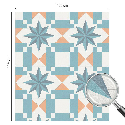 Autocolant vitraliu pentru geam Stele albastre