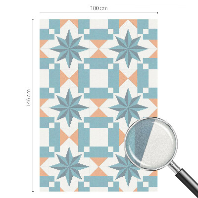 Autocolant vitraliu pentru geam Stele albastre